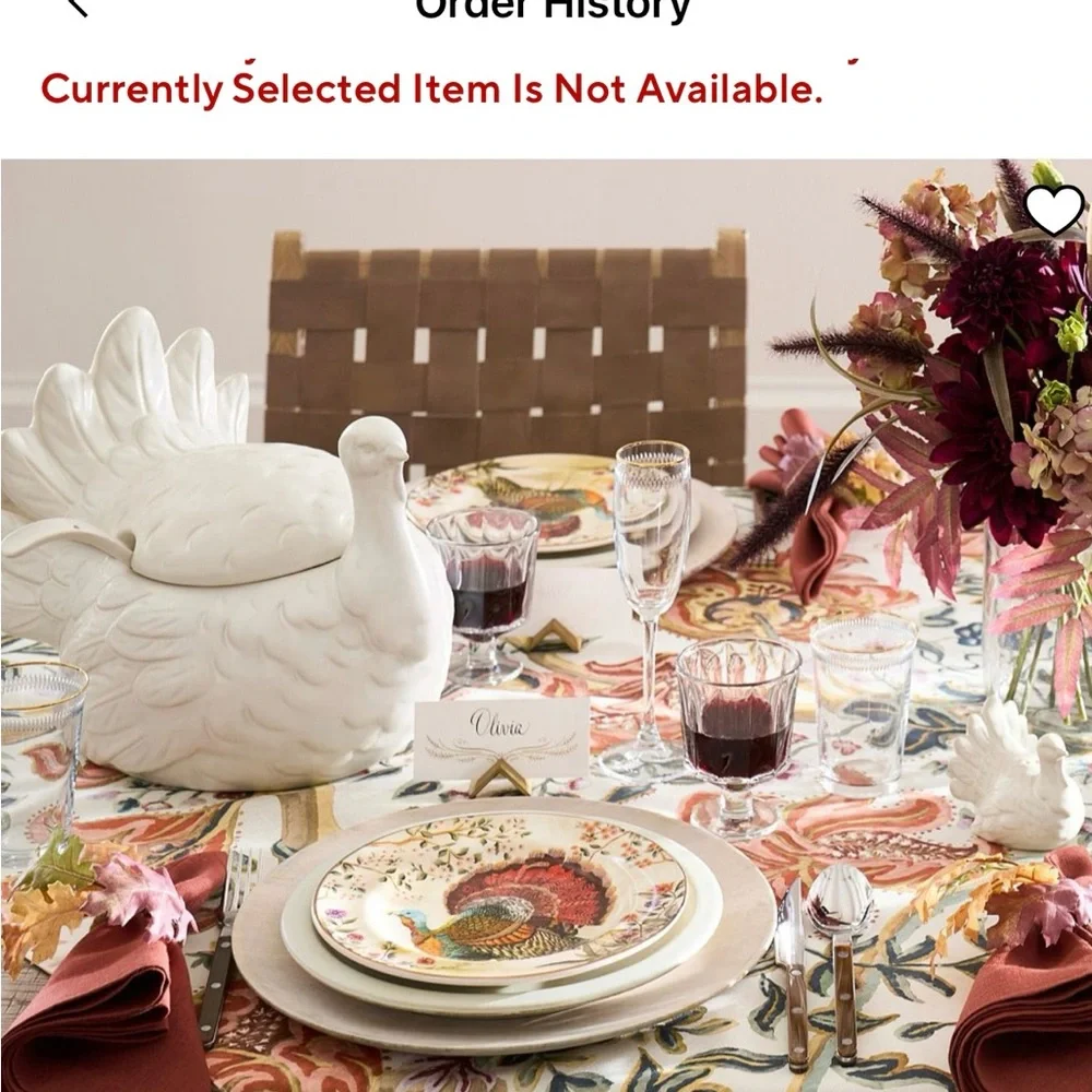 POTTERY BARN Thanksgiving Rustic Turkey Tureen w/ Ladle White & Beige NEW IN BOX